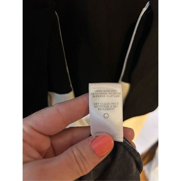 ALC Dip Dye Cutout Midi Dress Black Off White 2014 Large Sleeveless Silk - Picture 7 of 13